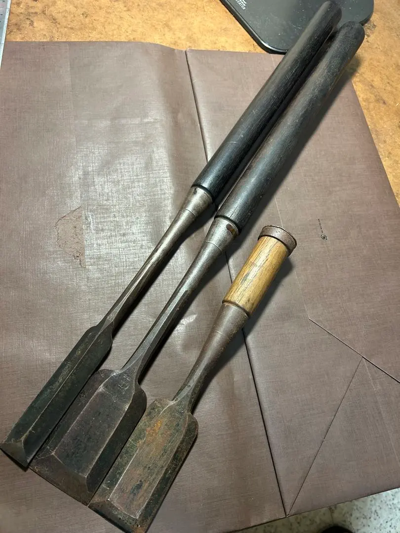 Thumbnail of Chisel Set - 3 Chisels - Used - With Engraved Characters [Correct] - Set of 3