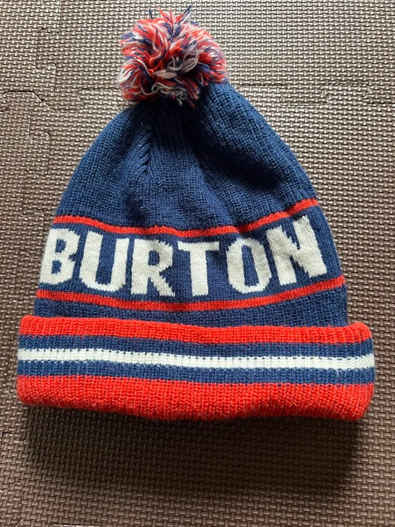 Thumbnail of Around 5 years old, BURTON kids' knit cap with a pom-pom