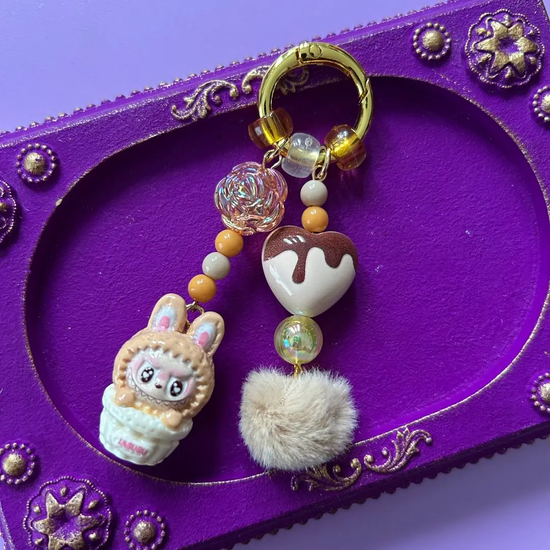 Thumbnail of Jangling Keyholder Rabbit Bubu Brown Keyring