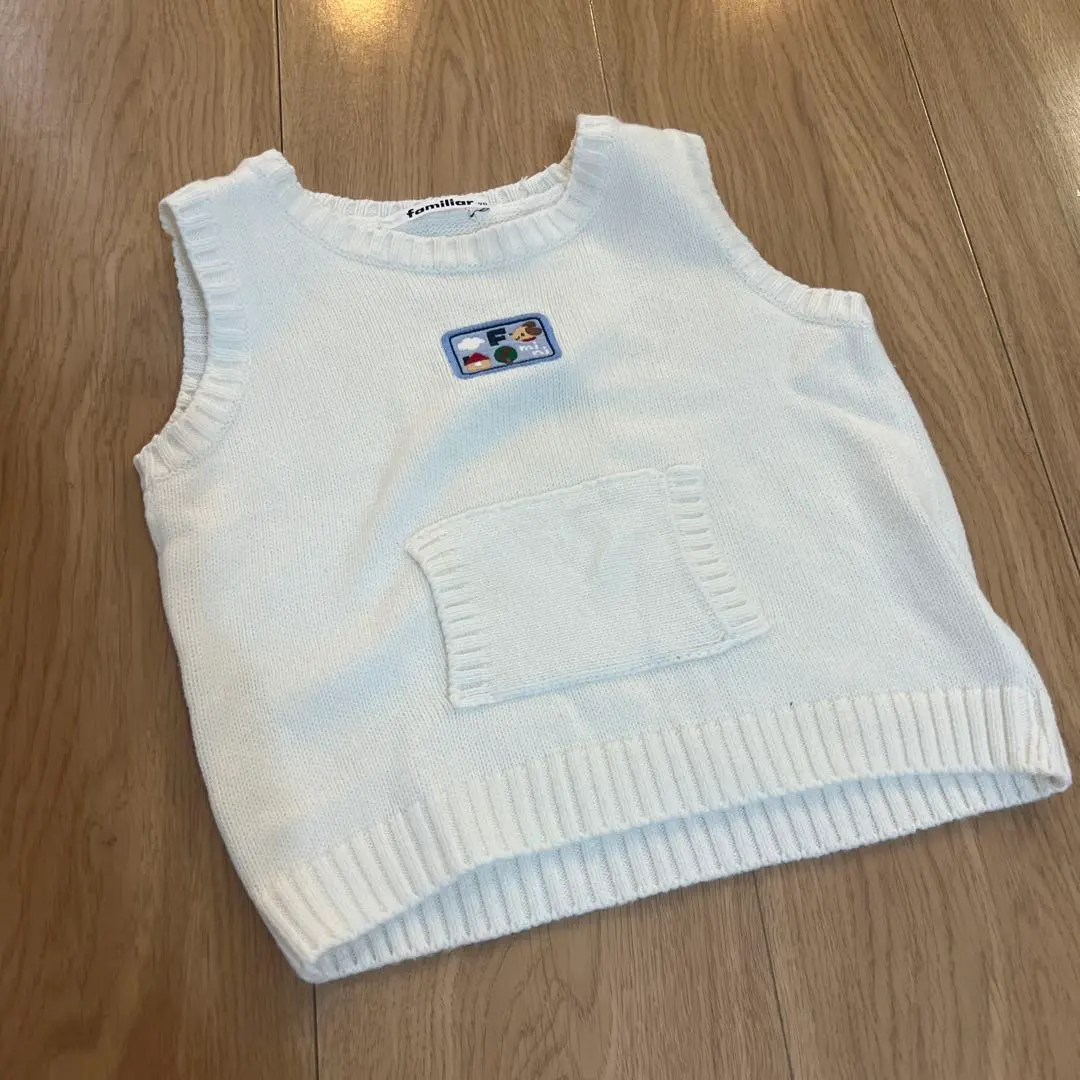 法米利亞 針織 90 白色背心 的縮圖