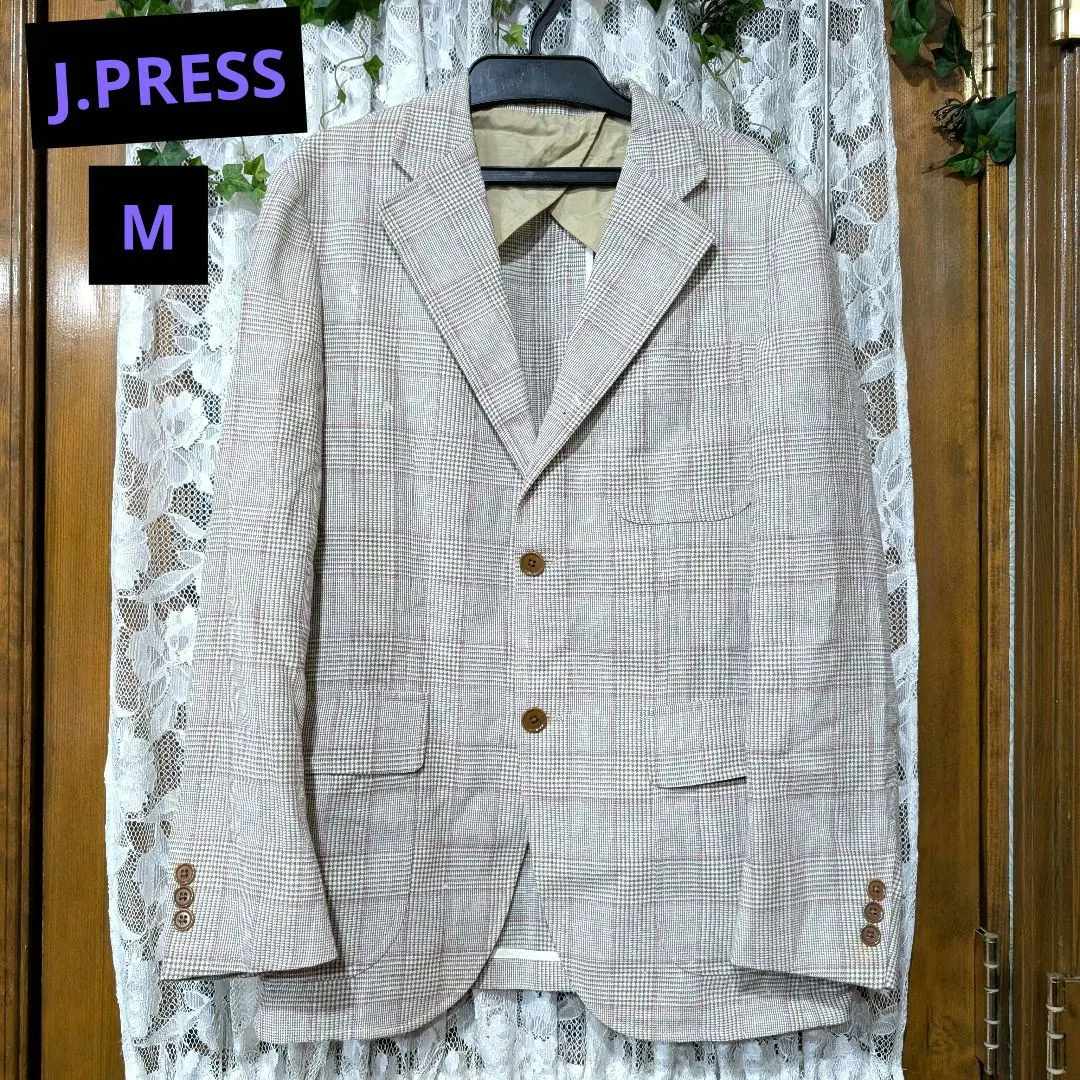 【美品】 J.PRESS テーラードジャケット ベージュ 麻混 リネン混 S 2025年最新】J.PRESS 素材:麻 テーラードジャケットの人気