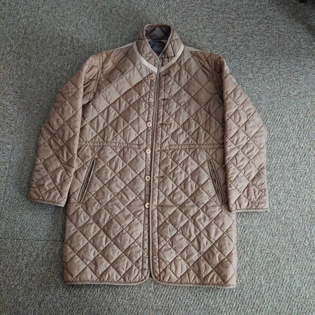 Thumbnail of Khaki quilted coat, stand collar, 45Rpm, nylon