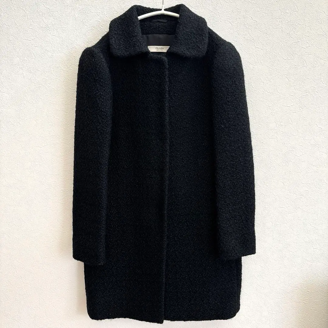 美品✨PRADA プラダ メルトンウール Pコート ネイビー 46 美品✨PRADA プラダ メルトンウール Pコート ネイビー 46 メンズ