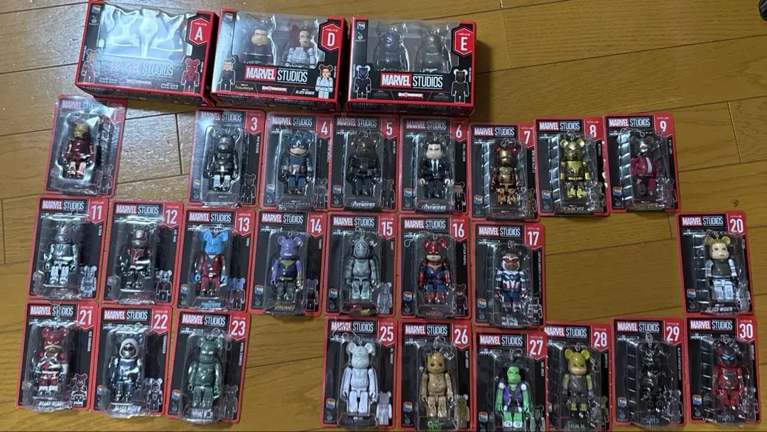 Thumbnail of BE@RBRICK Bearbrick - Lot including some figures with missing numbers from Ichiban Kuji lottery, plus prizes A, D, and E.