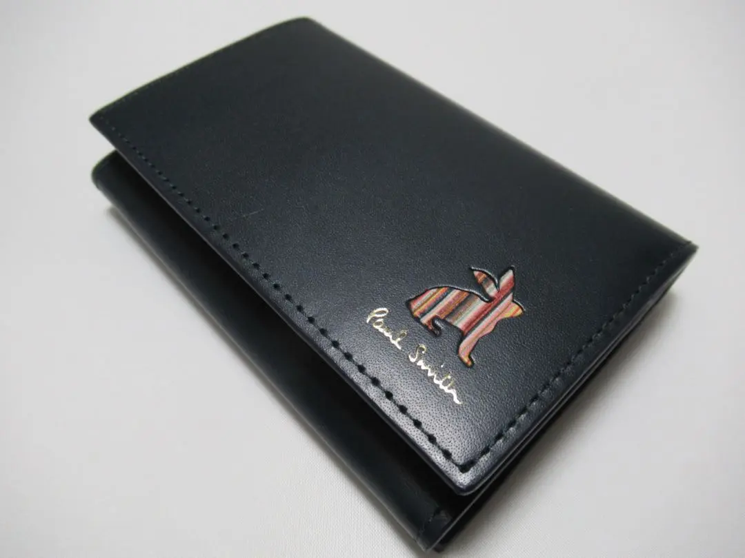 【極美品】ポールスミス　マーケトリーストライプラビット 名刺入れ　黒　ブラック Amazon.co.jp: [ポールスミス] 名入れ可 名刺入れ カードケース