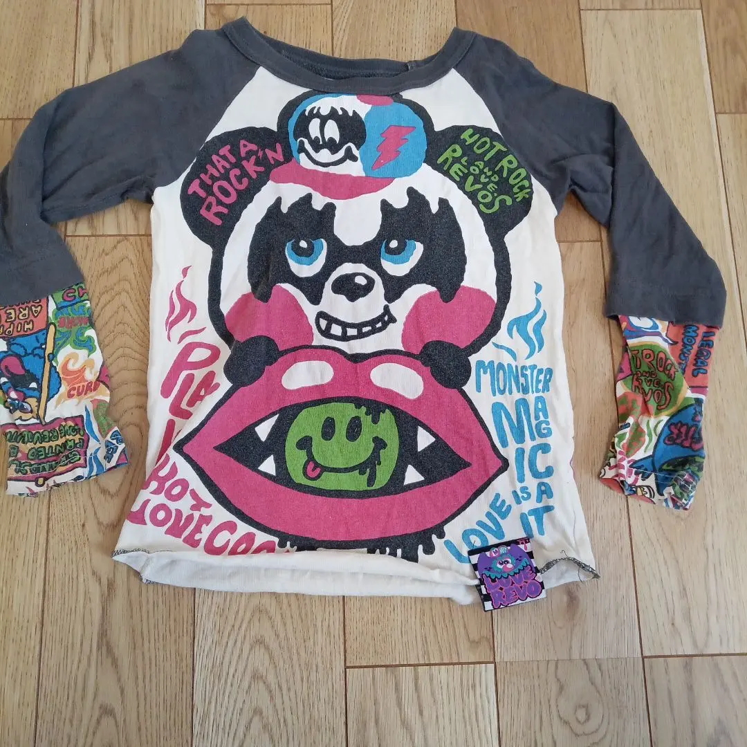 Thumbnail of Love Revolution Panda and Monster Long Sleeve Cut-and-Sew