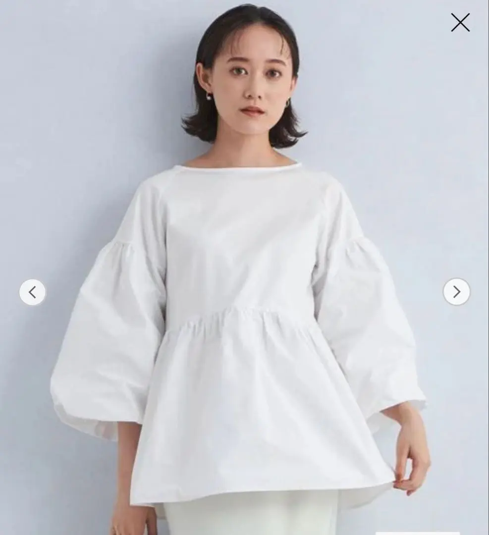 Thumbnail of Empire Balloon Sleeve Pullover Cut-and-Sewn Top