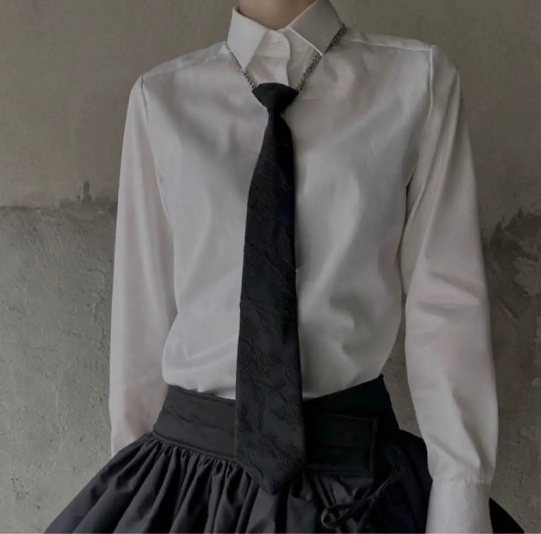 キシダミキ litmus chain tie - black ネクタイ　ブラック chain tie - black | KISHIDAMIKI