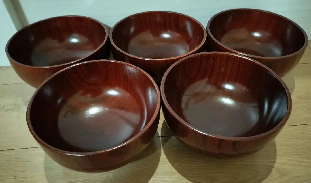 木製 大碗 5個組 的縮圖
