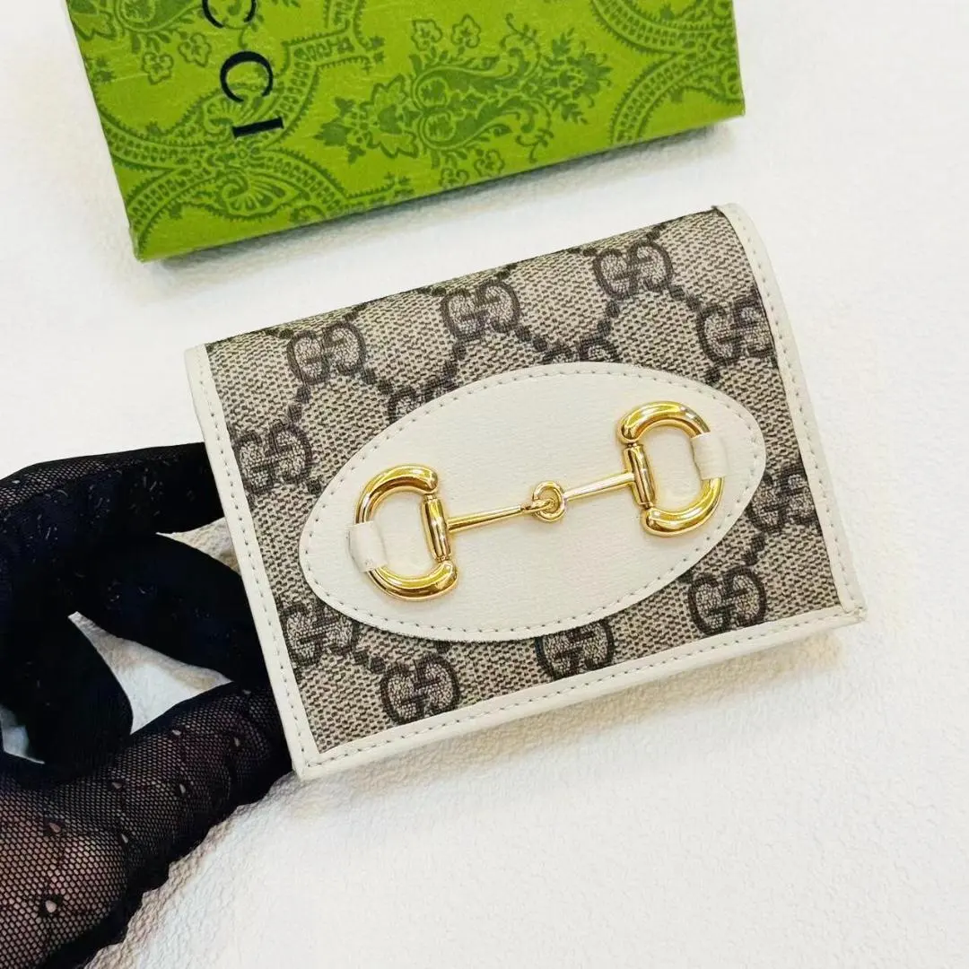 Thumbnail of Gucci GG Pattern Bi-fold Wallet Beige/White