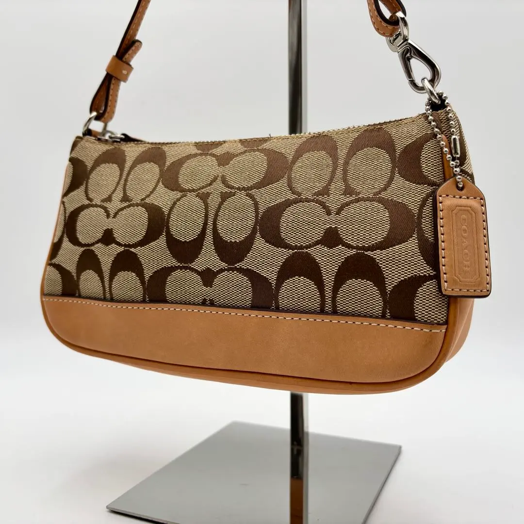 Thumbnail of Old Coach Brown Leather Shoulder Bag y2k