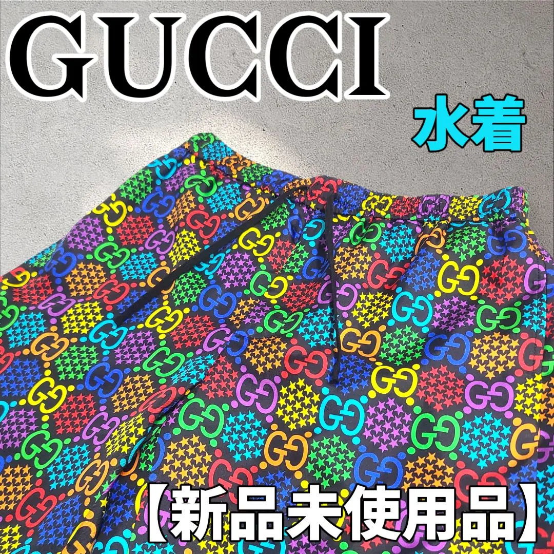 GUCCI・GGモノグラム総柄 bee刺繍 スイムショーツ パンツ GUCCI・GGモノグラム総柄 bee刺繍 スイムショーツ パンツ 水着