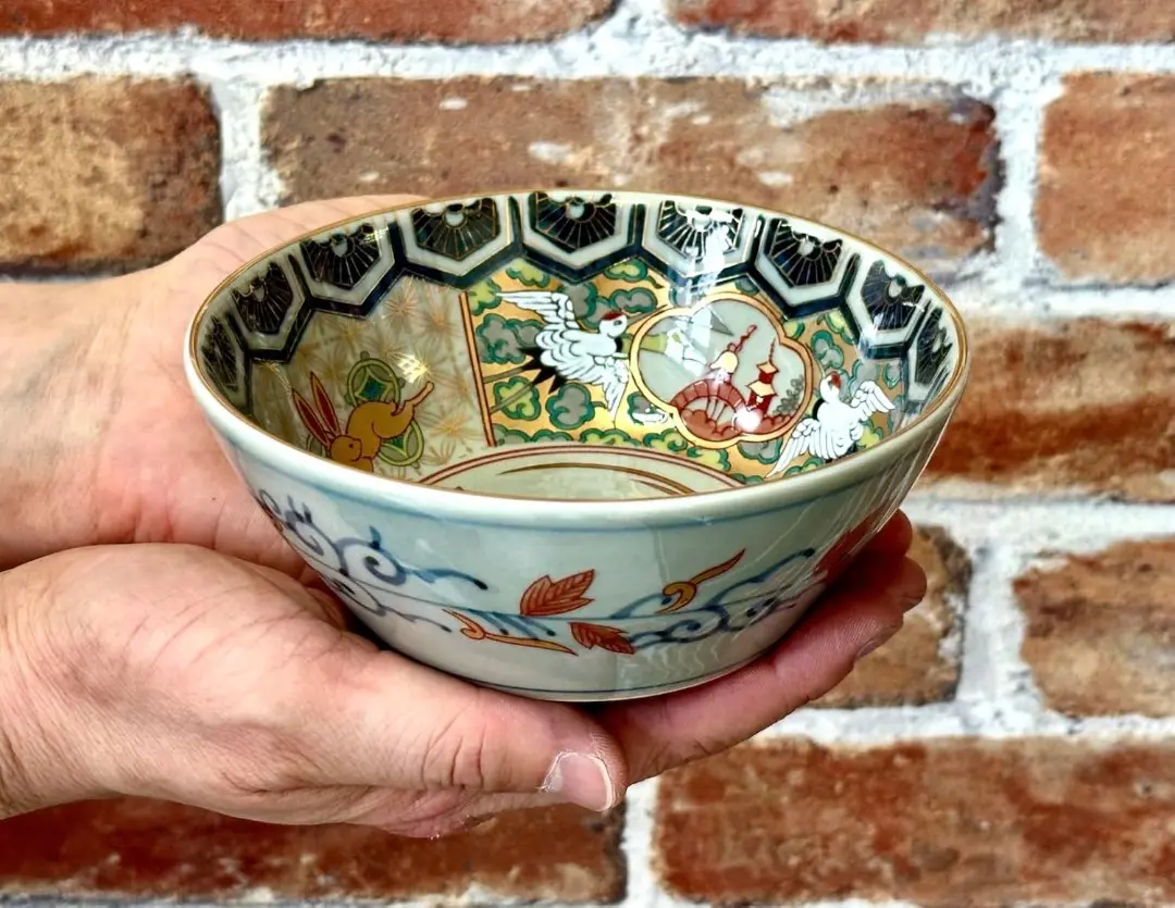 Thumbnail of New, Hayashi Kuro Gama Kiln, Small Bowl, Gold Rococo Style, Small Bowl, Hasami Ware, Diameter 13.4cm, Bowl, ①