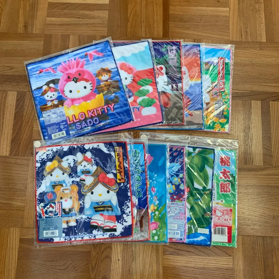 ご当地　ハローキティ　キティ　ミニタオル　プチタオル　11枚セット　レトロ 2025年最新】ハローキティ岡山限定ミニタオルの人気アイテム