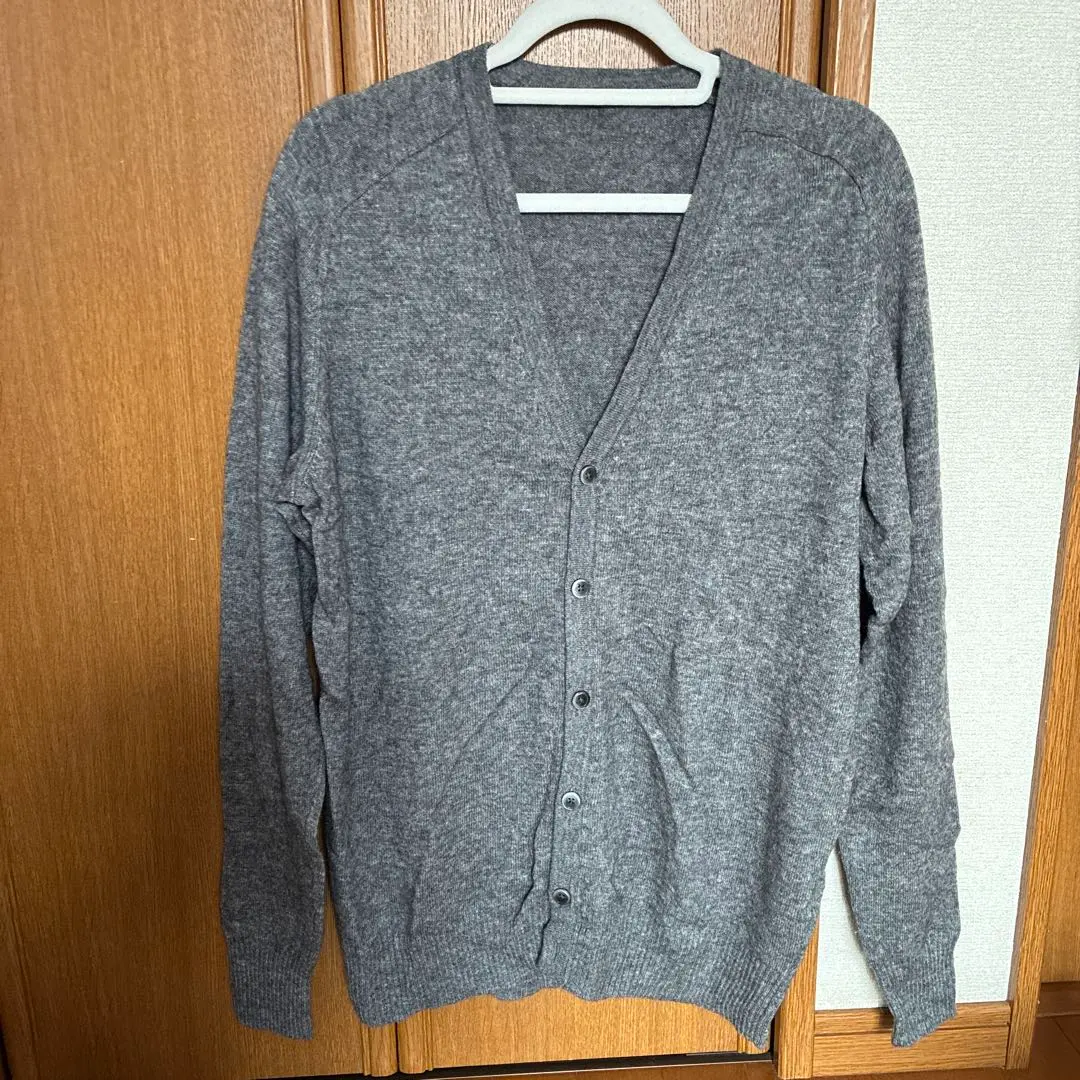 Thumbnail of MUJI Gray V-Neck Cardigan XL