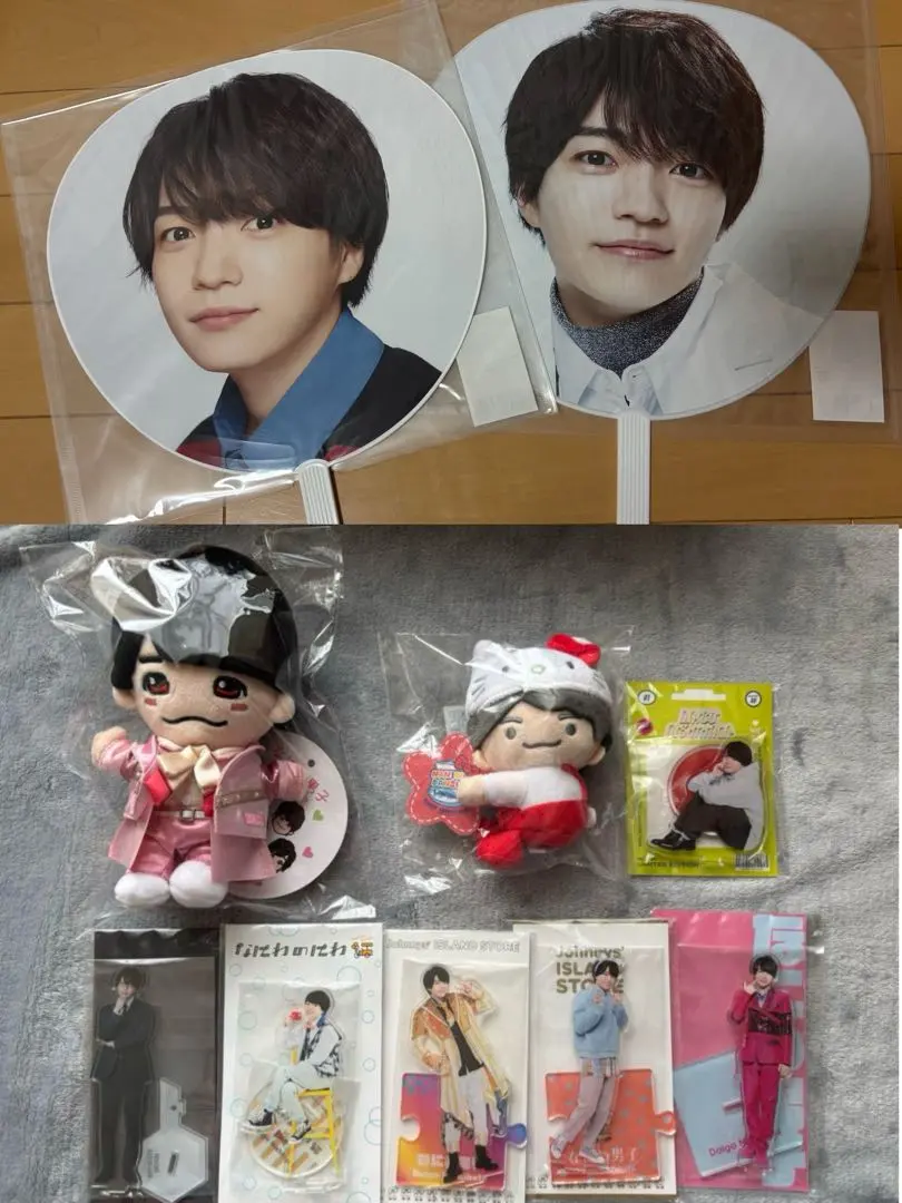 Thumbnail of Naniwa Danshi Daigo Nishihata Uchiwa (paper fan), Chibi Nui (plushie), Sanrio Mascot, Acrylic Stand