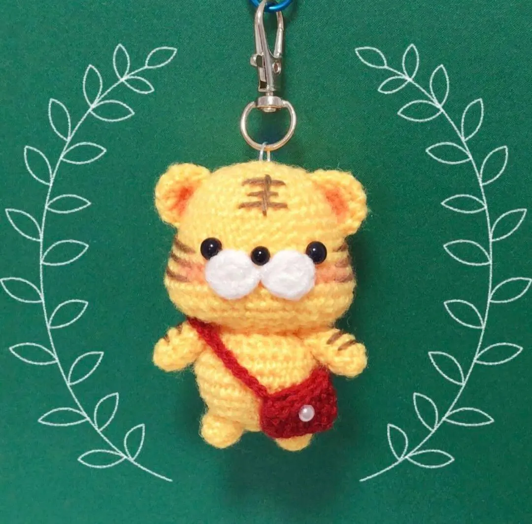 Thumbnail of 617 Tiger Amigurumi Handmade Present Keychain Tiger