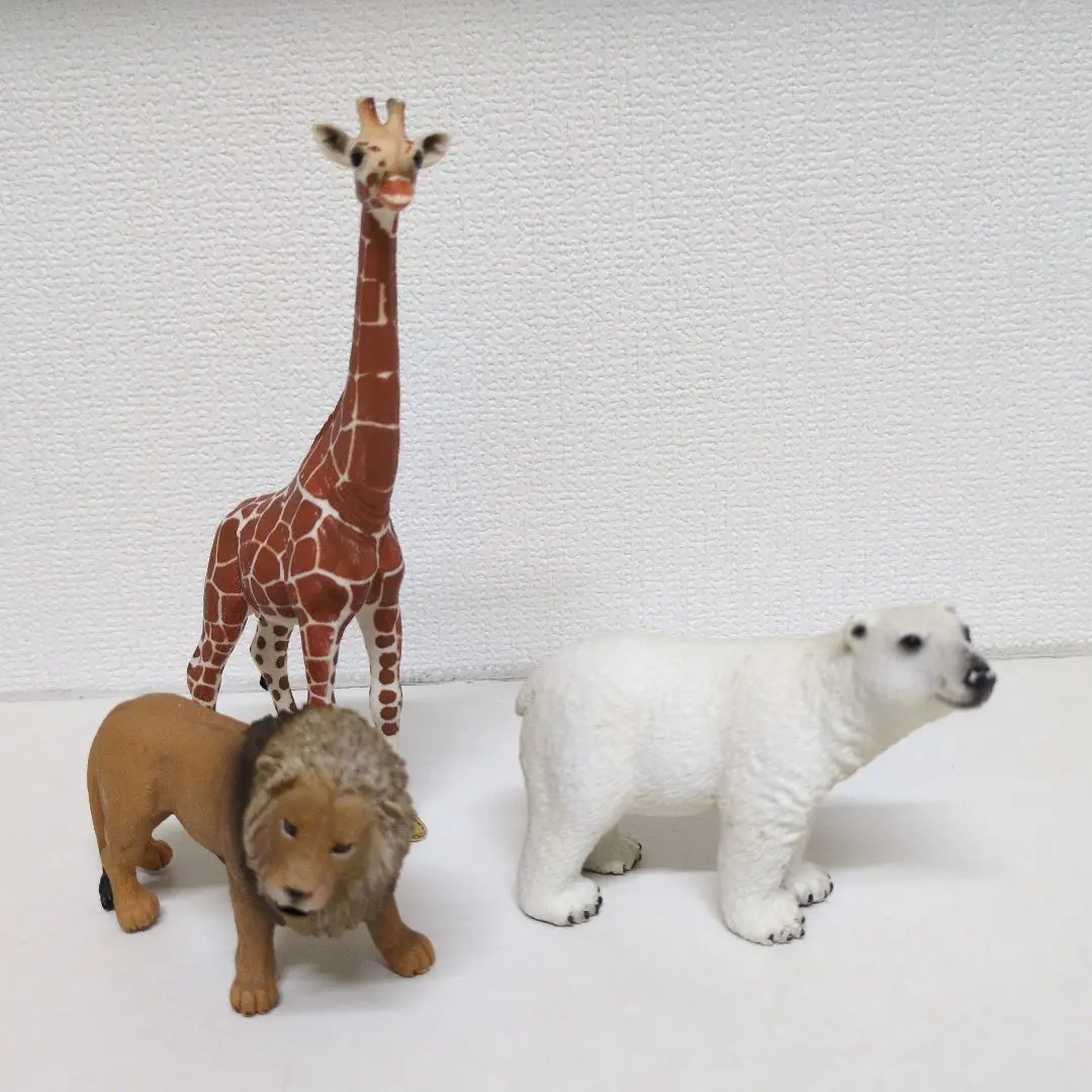 Thumbnail of Schleich giraffe, lion, and polar bear set of 3