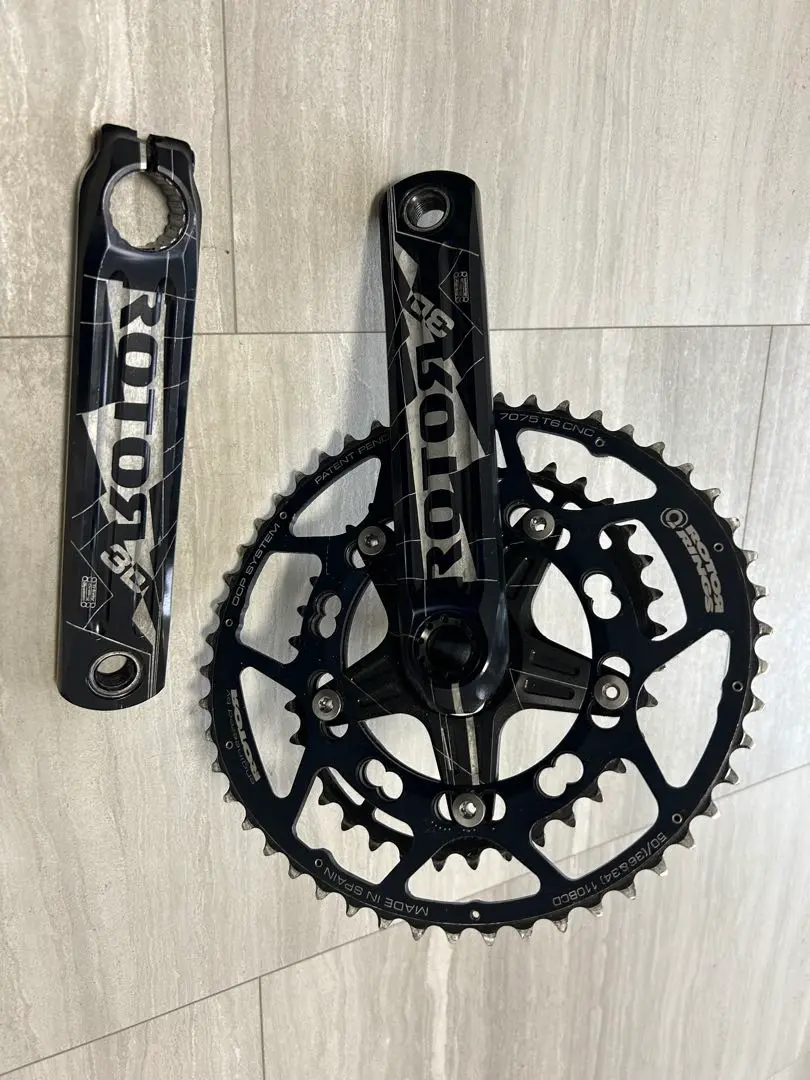 ROTOR 3Dクランクセット クランク長165mm楕円チェーンリング付 楕円と言えばROTORの最新モデルALDHU 3D+ | スポーツバイク