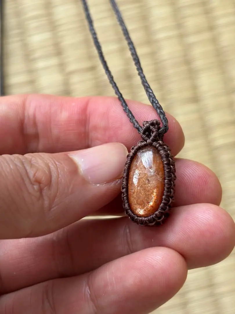 Thumbnail of Sunstone Macrame Necklace