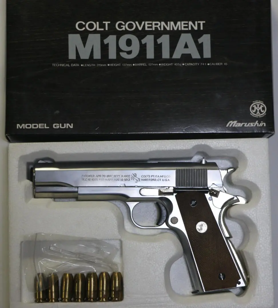 マルシン] コルトガバメント M1911A1 マットブラックHW 木製
