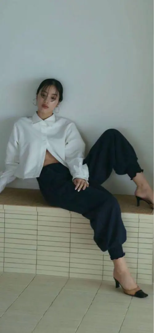 MEER. RIB HEM SWEAT PANTS メーア　スウェットパンツ RIB HEM SWEAT PANTS /WHT B323 - MEER.
