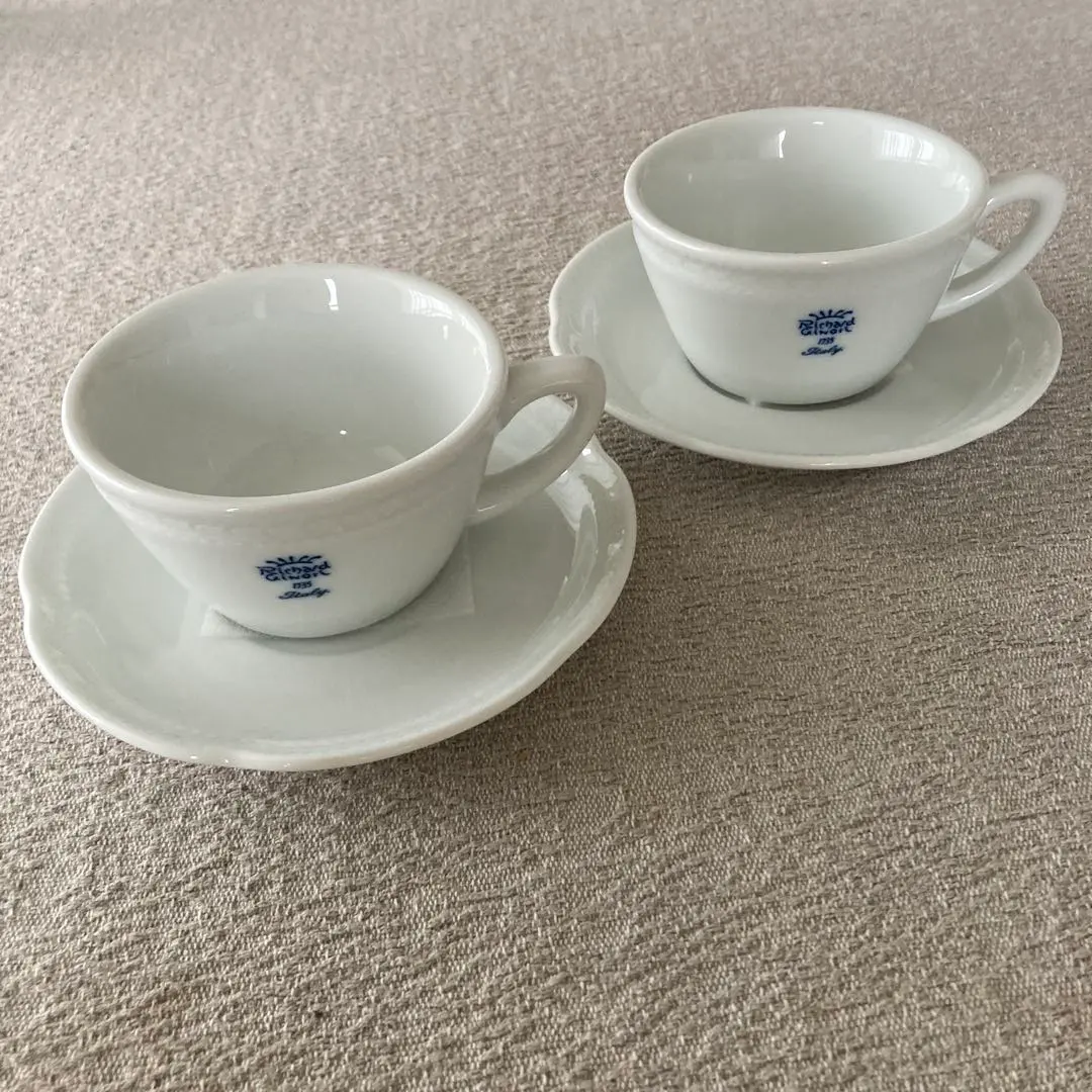 邦喬諾藍色標誌 Murat white 對杯茶杯 的縮圖