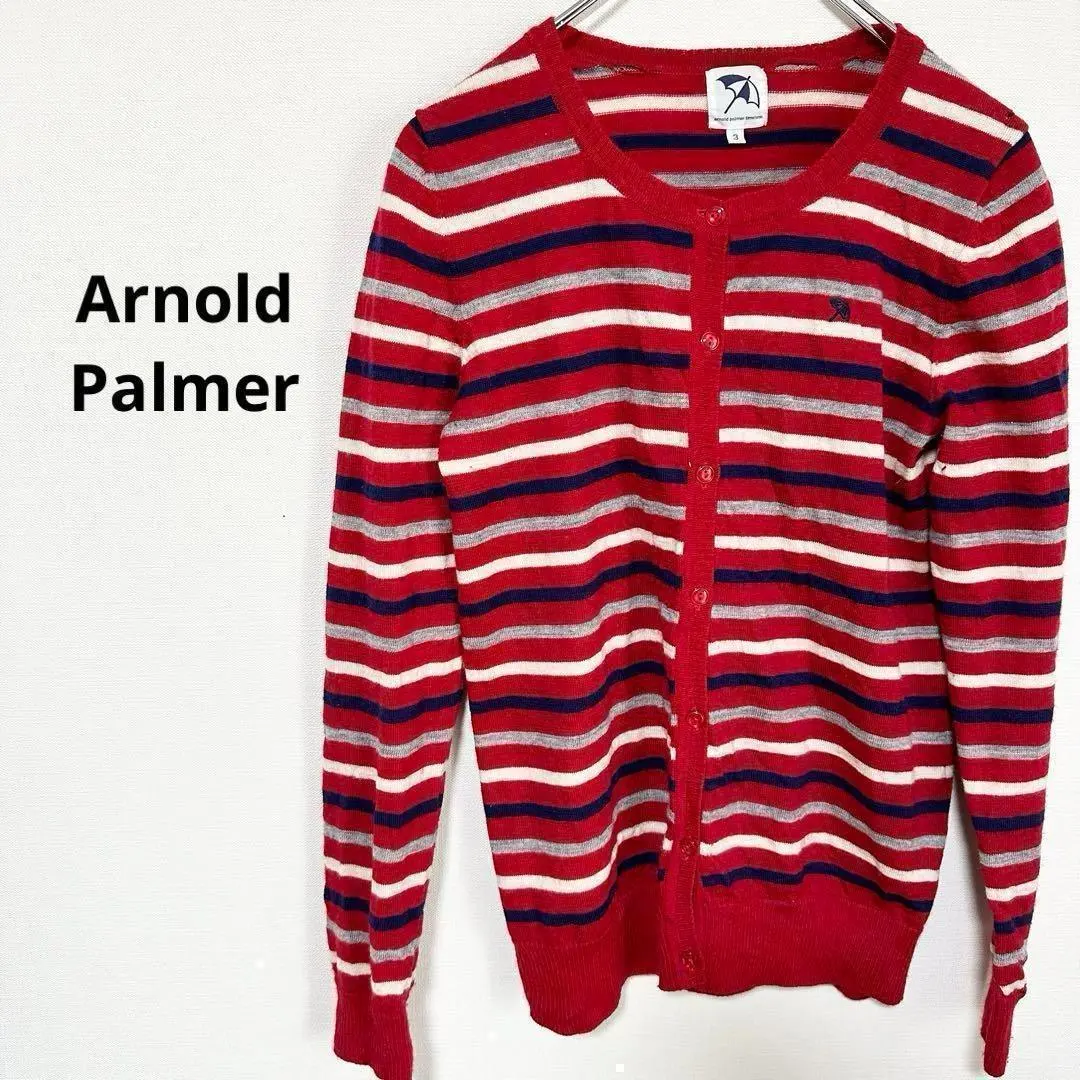 Thumbnail of Arnold Palmer cardigan, red, long sleeve, outerwear, L size, wool