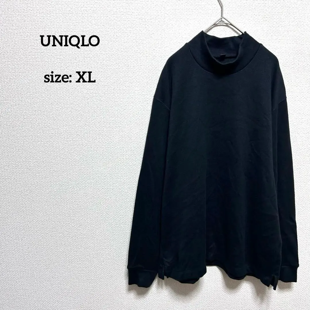 Thumbnail of Uniqlo Men's Big Size XL Soft Knit Mock Neck T-Shirt Black