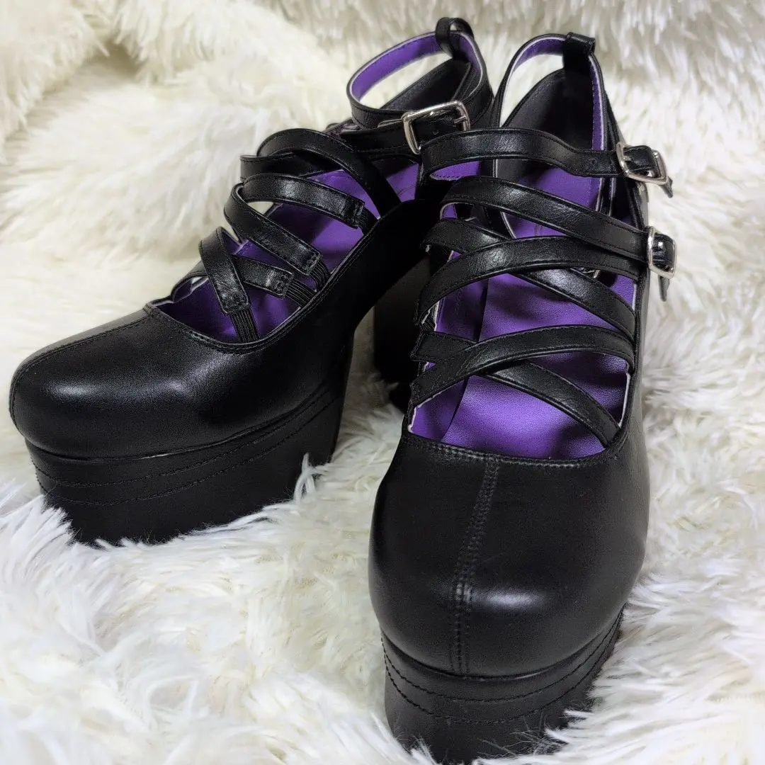 USED】【Mサイズ】レースアップ厚底パンプス | ATELIER-PIERROT