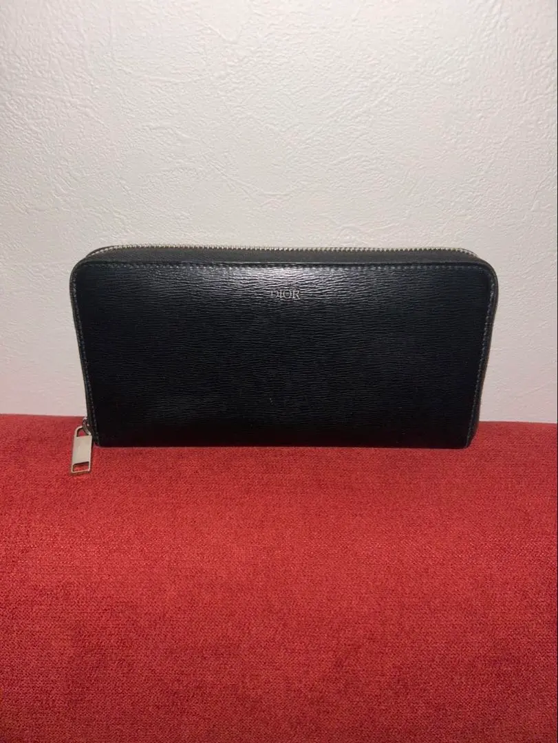 Thumbnail of Dior leather black long wallet