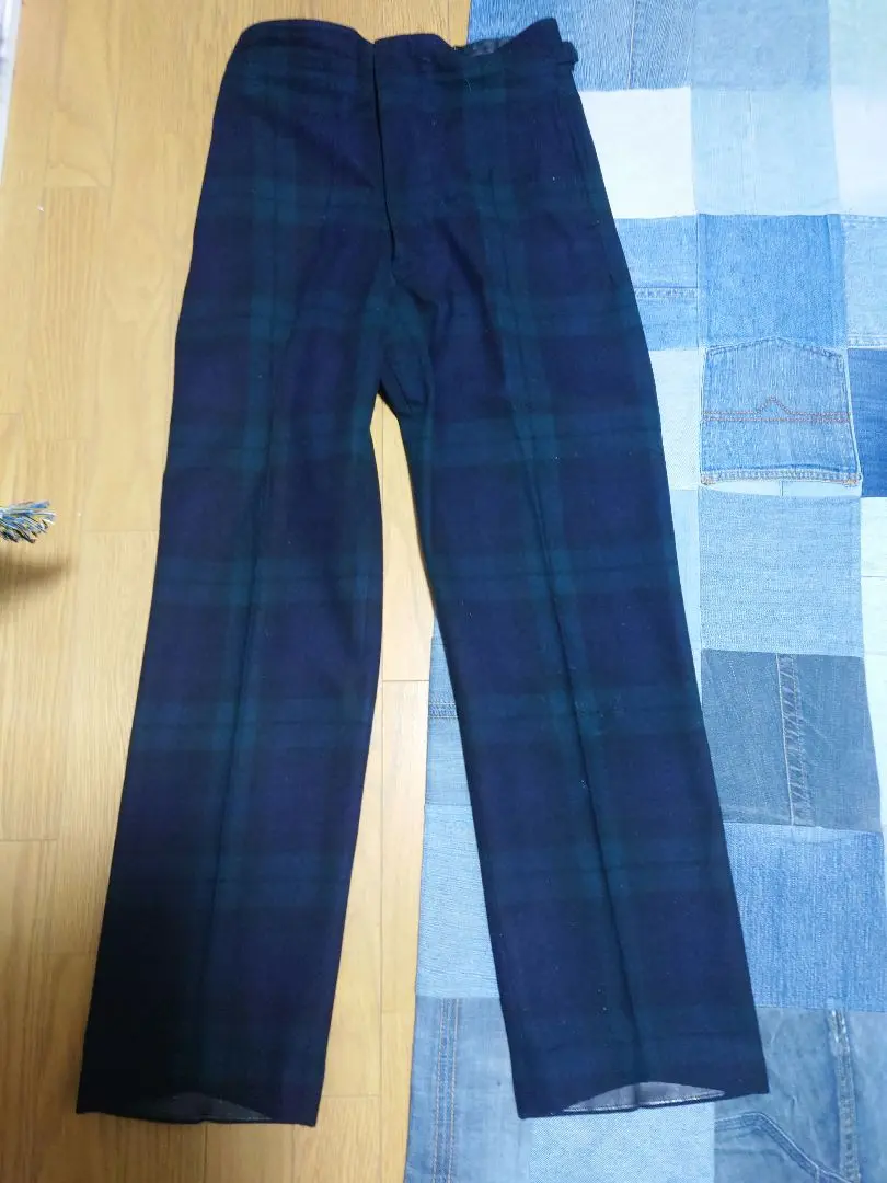 英国製 ビンテージ ブラックウォッチ スラックス セレモニー パンツ 80s デッドストック 本物 実品 スコットランド軍 セレモニーパンツ