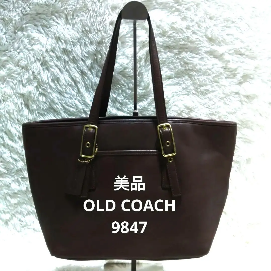 美品　A4収納　オールドコーチ　トートバッグ　9847 グラブタンレザー　黒 2025年最新】コーチ 9847の人気アイテム - メルカリ