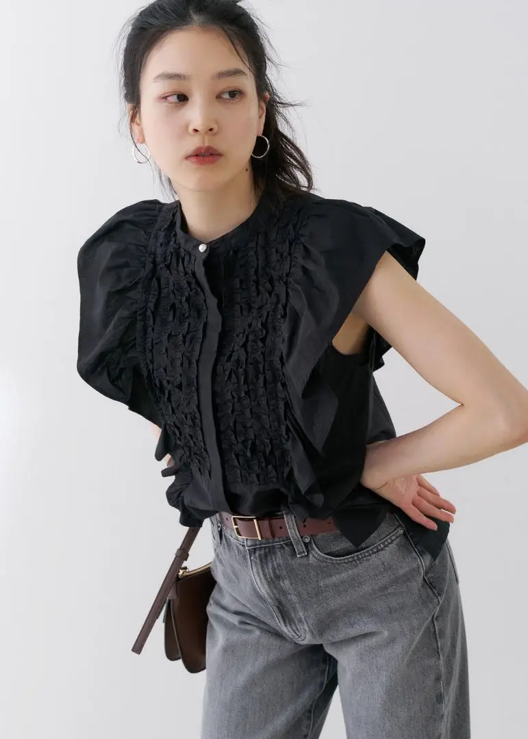 setsukosagittaire セツコサジテール マルグリット ブラウス setsukosagittaire セツコサジテール マルグリットブラウス黒