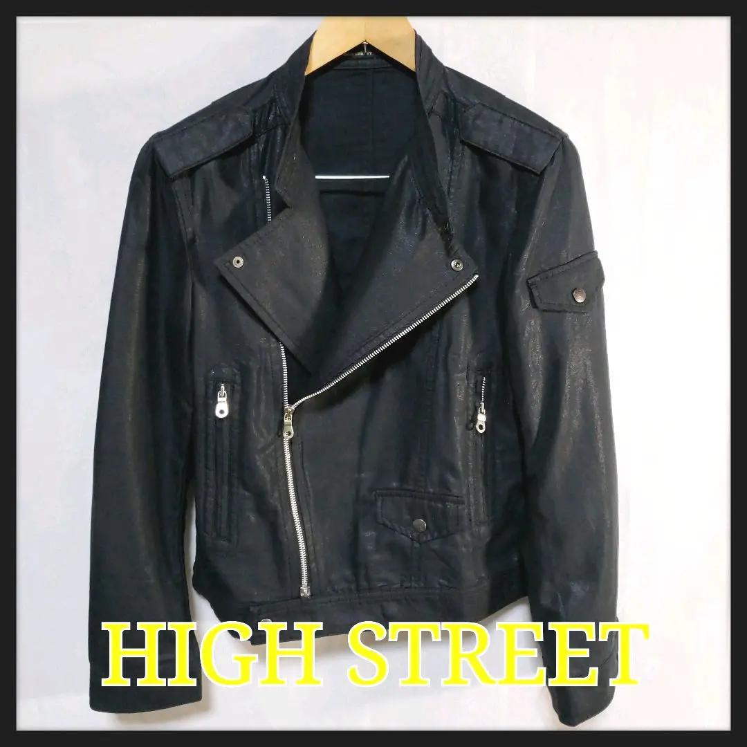 極美品 HIGH STREET ハイストリート レザージャケット 本革 ブラック 極美品 HIGH STREET ハイストリート レザージャケット 本革 ブラック