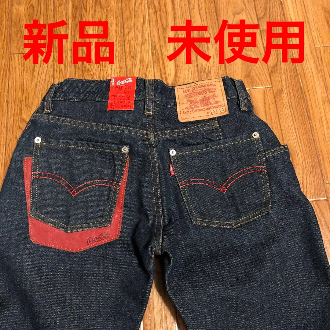【新品✨タグ付き】リーバイス×コカコーラ 限定コラボ3Dジーンズ L 入手困難◎ 希少 非売品【Levi's Coca Cola】立体裁断 デニム 3D ジーンズ