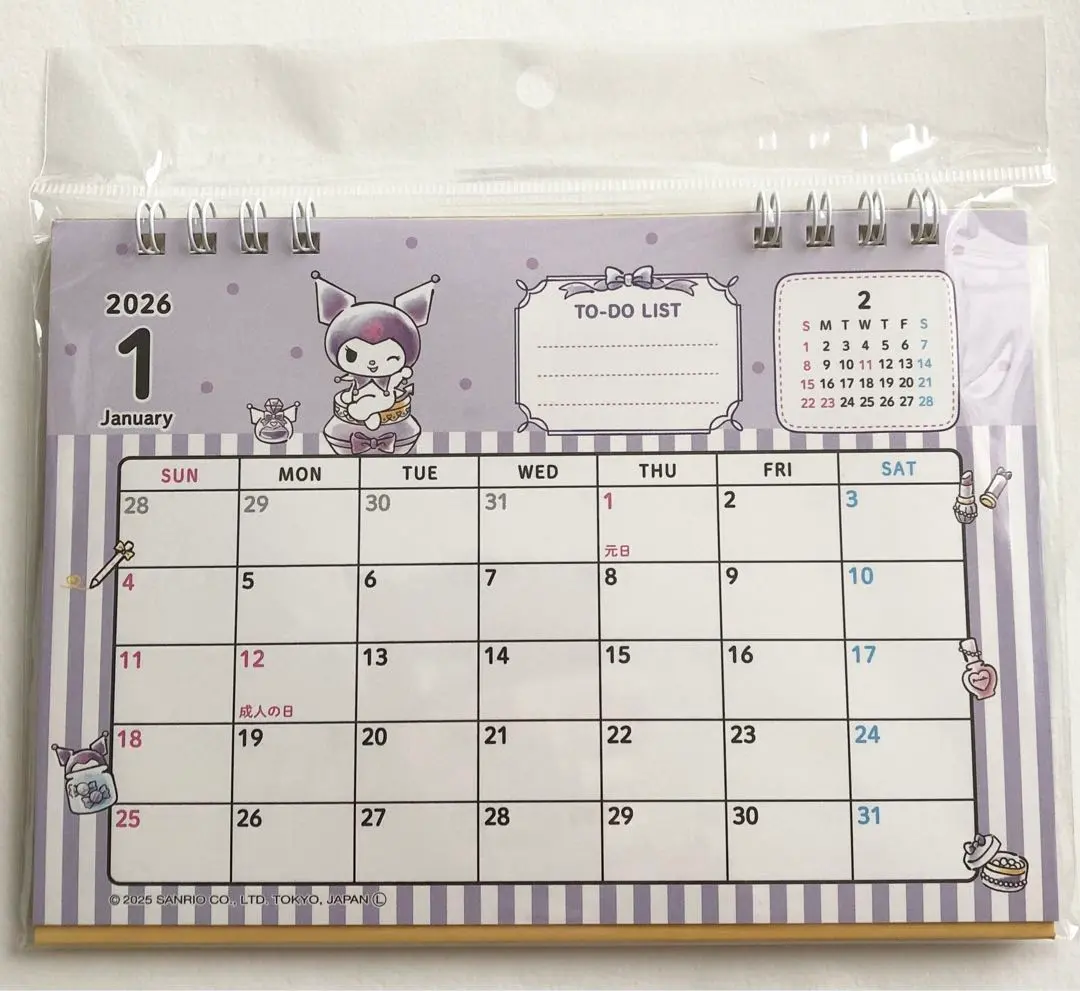 Thumbnail of Sanrio Kuromi 2026 Desk Ring Calendar Made in Japan 1 piece New