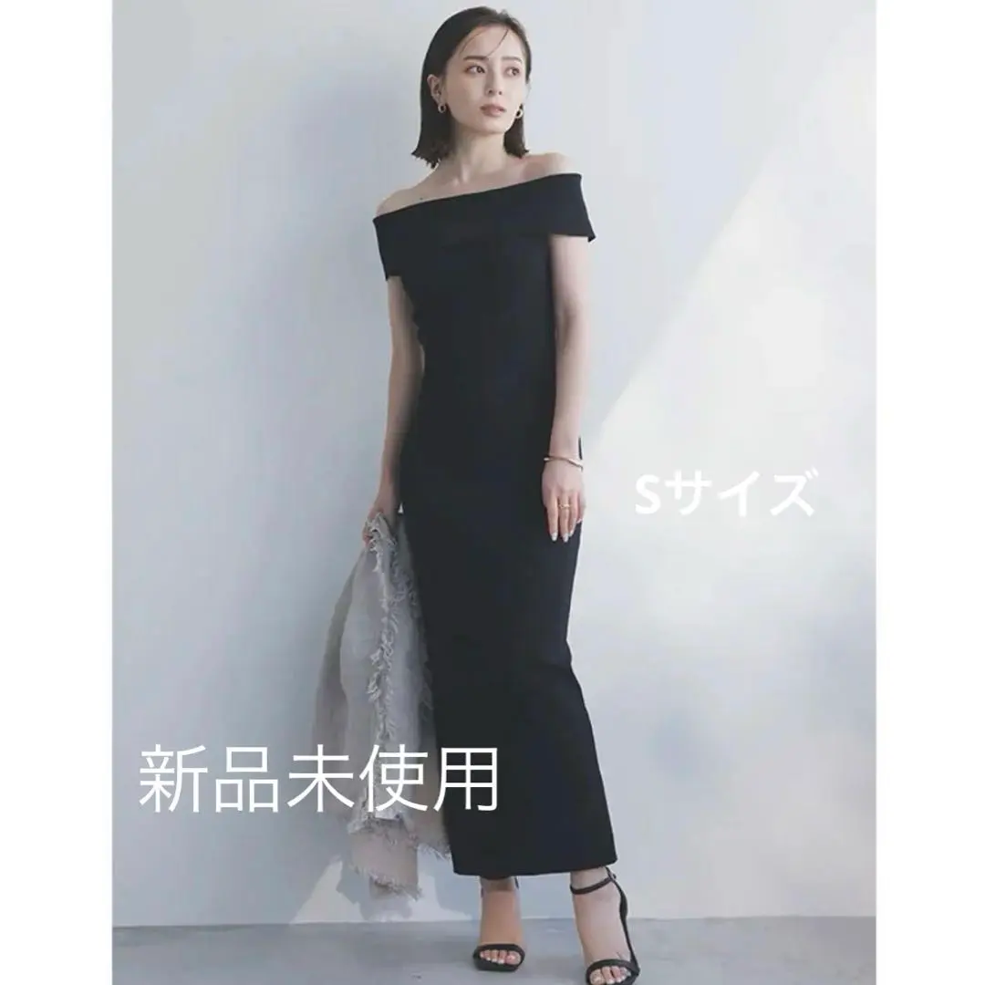 アニュアンス anuans ムーンネックタイトワンピース （NAVY