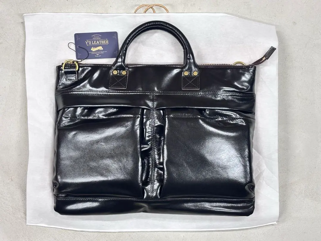 Y'2LEATHER　ヘルメットバッグ　美品　最終割引 予約商品]ワイツーレザー ホースハイド ヘルメットバッグ 馬革