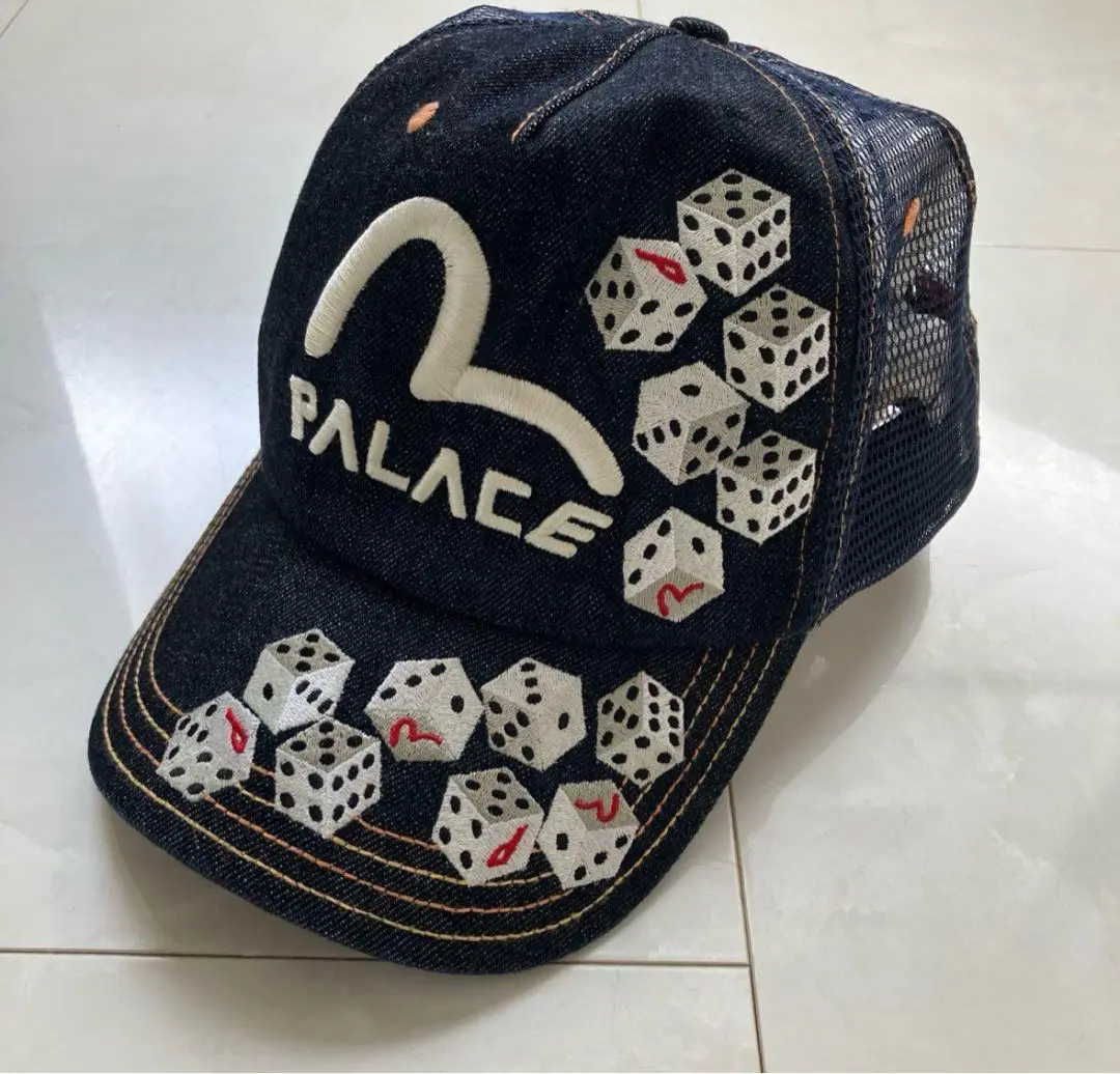 Palace x Evisu】 DICE MESH CAP BLACK パラスエビスキャップ