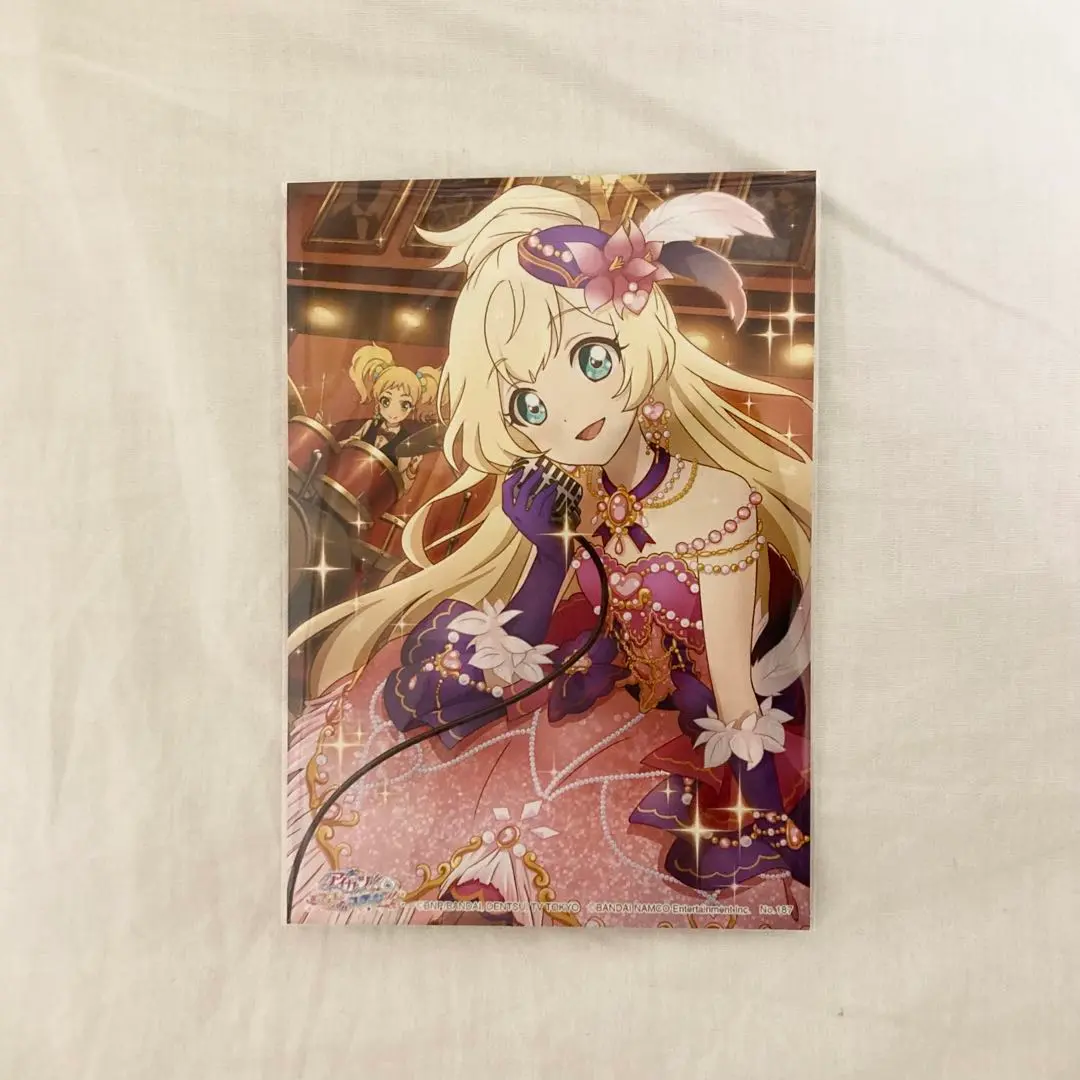 【97】希少！アイカツスターズ　アニon ホログラムコースター　S4 ひめ 97】希少！アイカツスターズ アニon ホログラムコースター 虹野