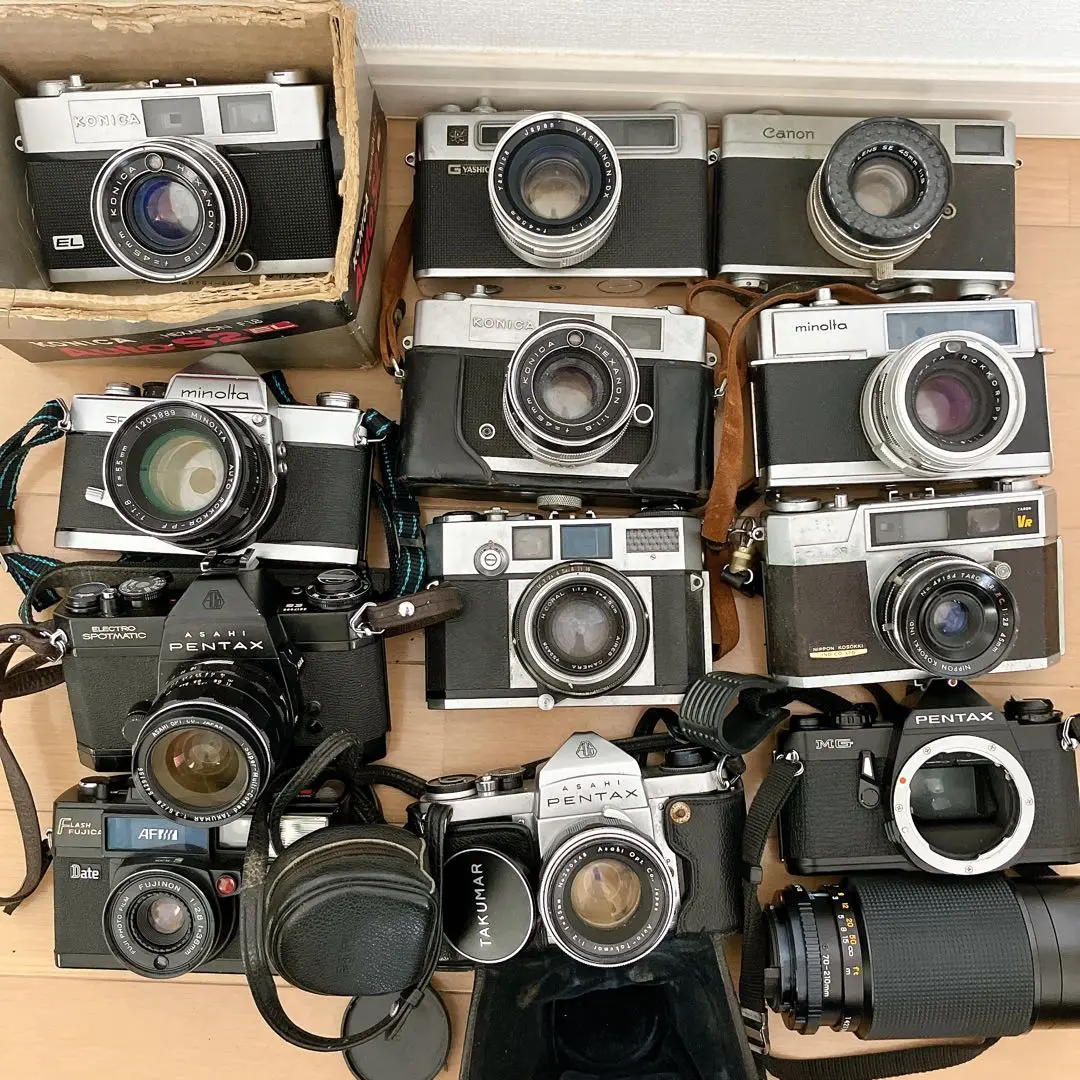 【レトロカメラ】6台セット・Canonet S・レンズキレイ(ケース付ジャンク) レトロカメラ】6台セット・Canonet S・レンズキレイ(ケース付