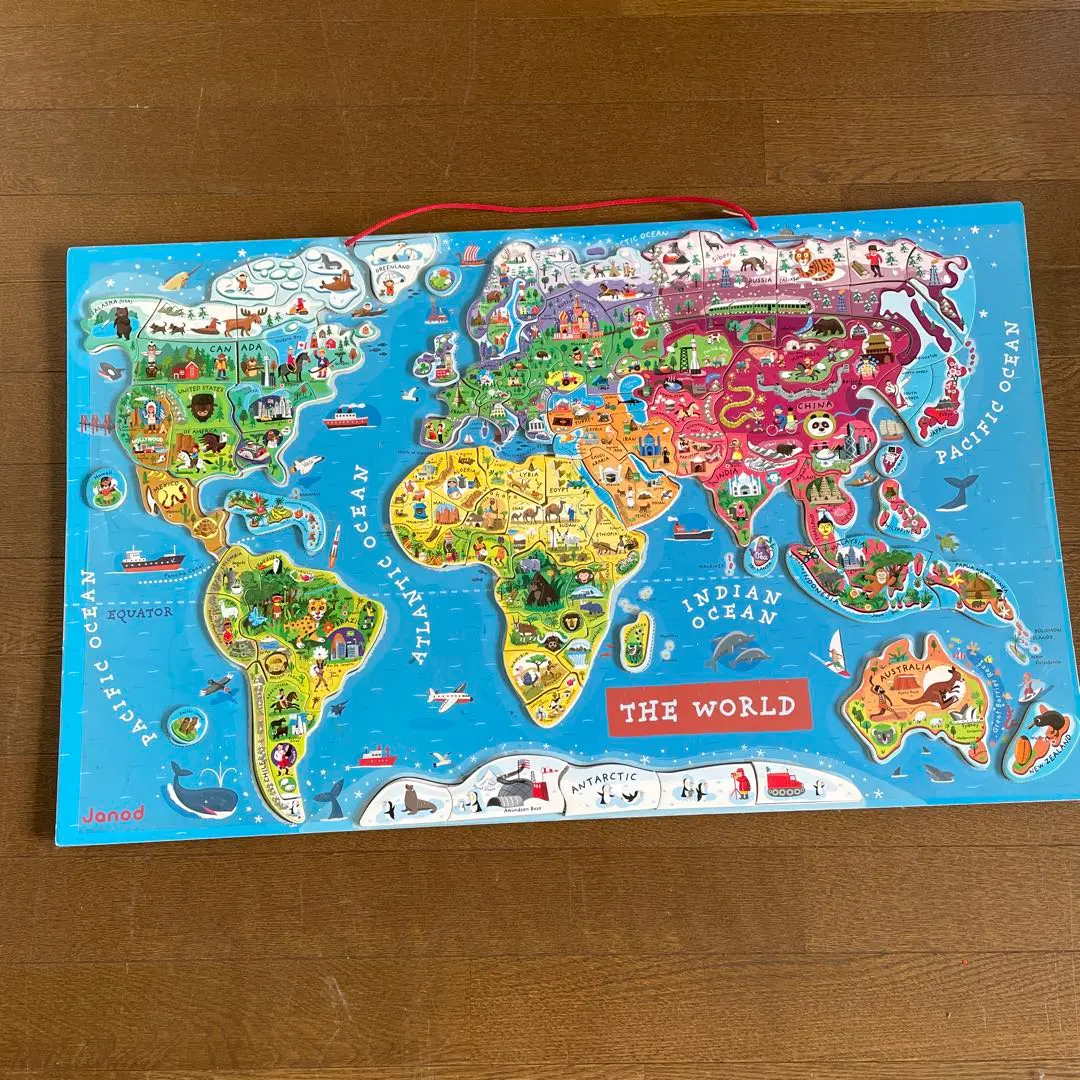 正規品 木のおもちゃ Janod ジャノー パズル ワールドマップ