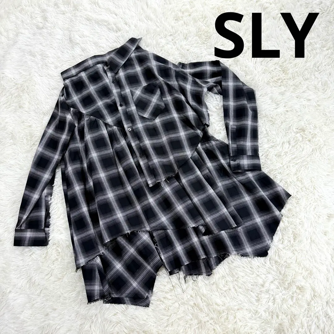 SLY DAMAGE FLANNEL 2WAY スカート SLY（スライ）の「DAMAGE FLANNEL 2WAY SK ダメージ フランネル