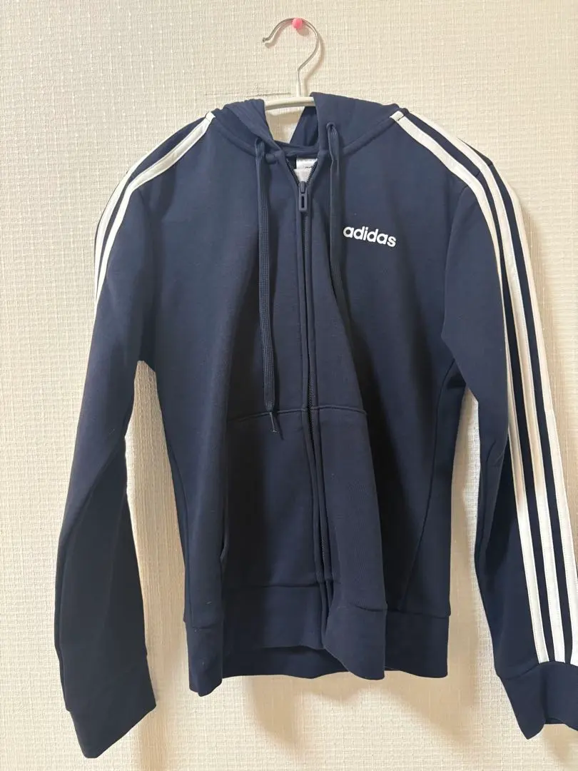 Thumbnail of adidas navy full-zip hoodie
