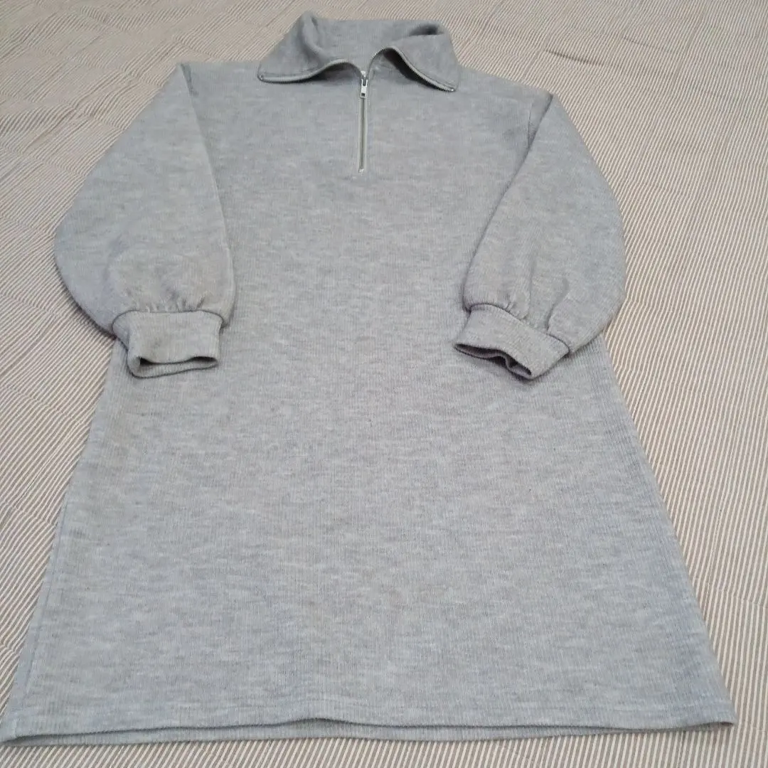 最終降價 Honeys 半拉鍊迷你連衣裙 運動衫 灰色 S 束腰上衣 的縮圖