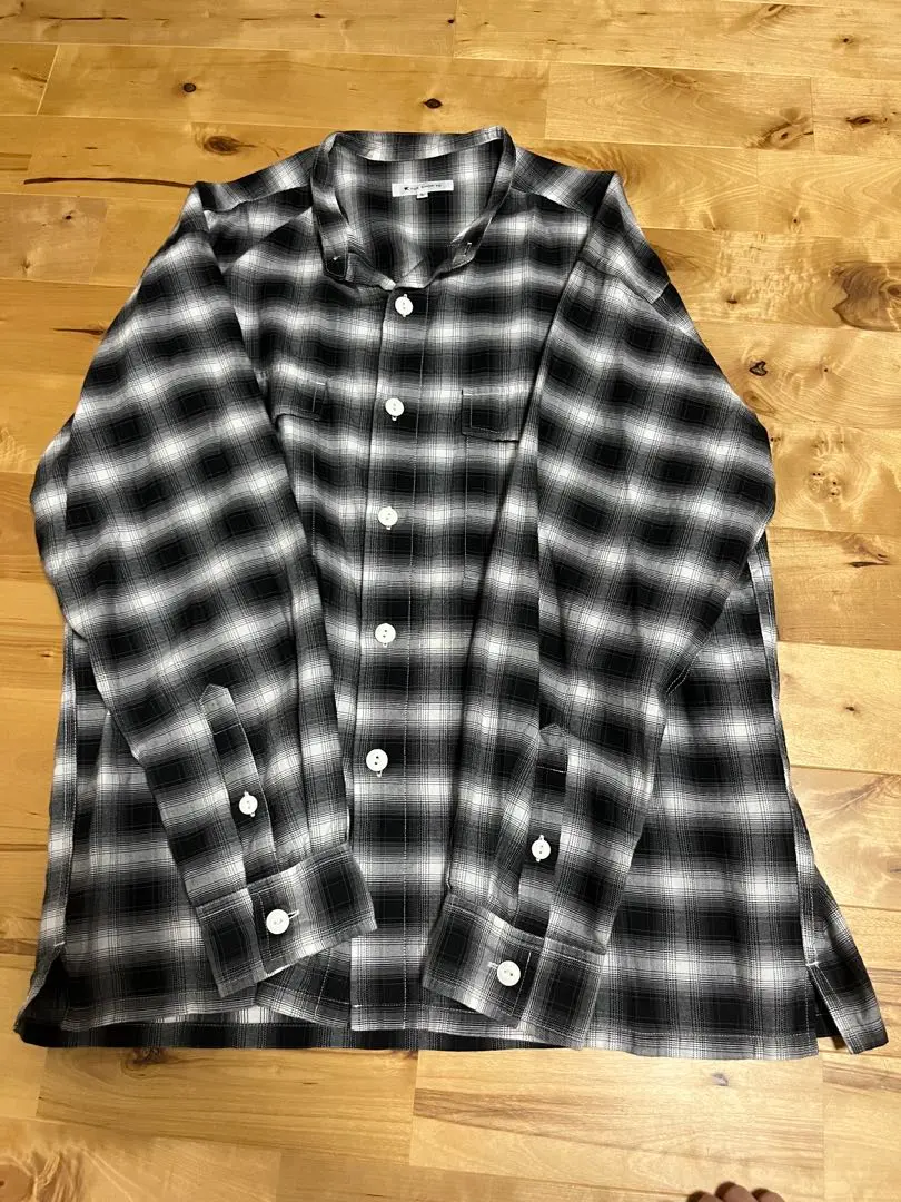 Thumbnail of THE SHOP TK Checkered Long Sleeve Shirt, Size L, Black