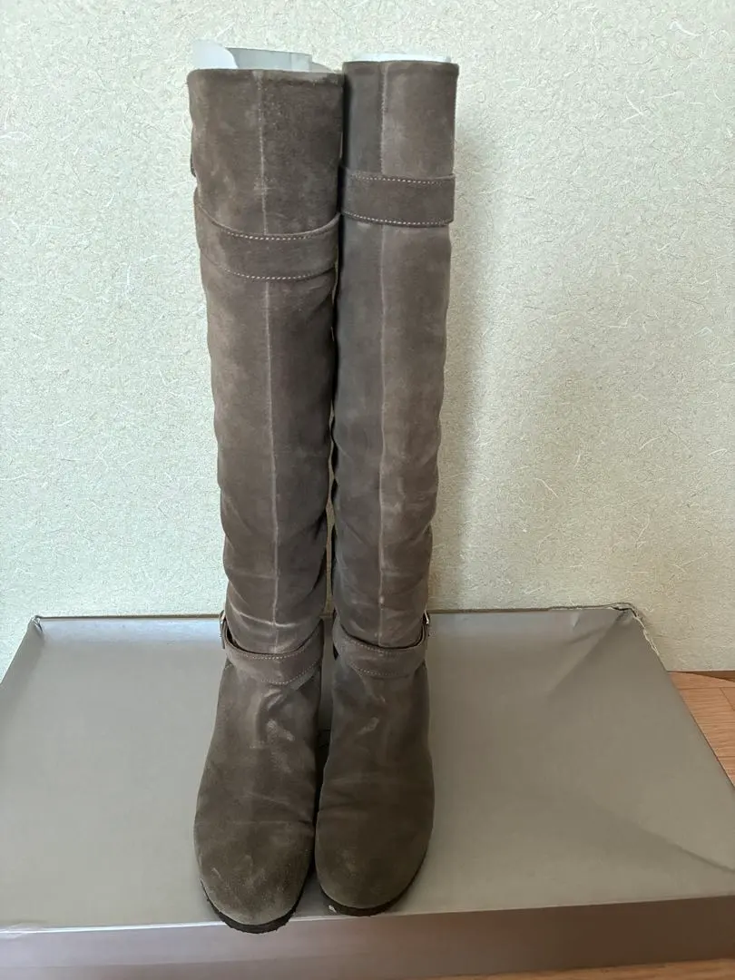 Thumbnail of Odette e Odile Gray Suede Long Boots 24