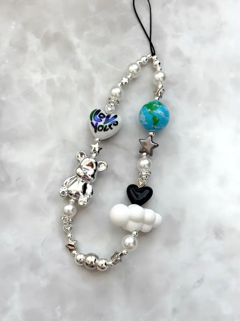 Thumbnail of Beaded strap, smartphone strap, mobile phone strap