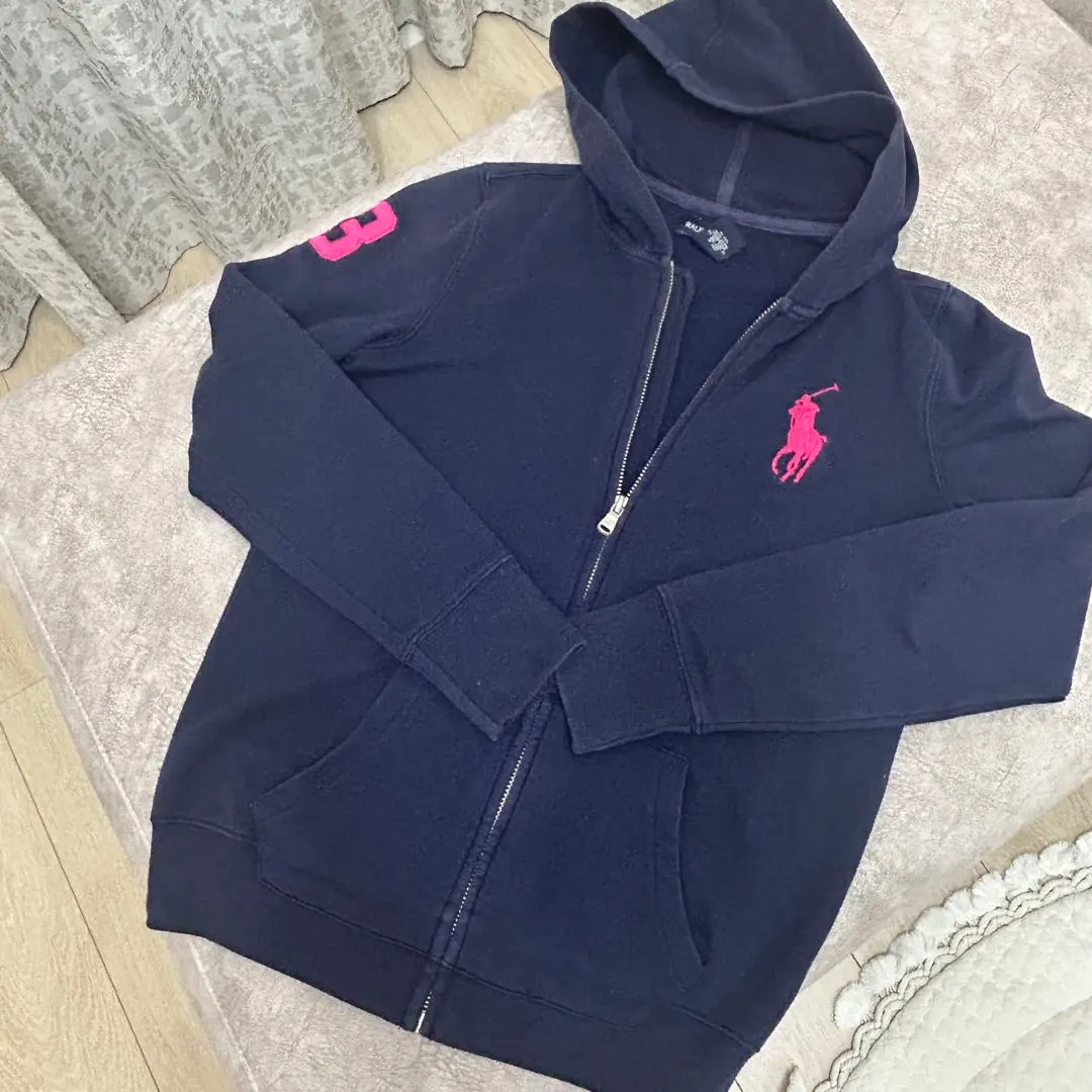 ★ラルフローレン★Y2K ビッグポニー グランジ パーカー マクブリング ベロア ☆ラルフローレン☆Y2K ビッグポニー グランジ パーカー